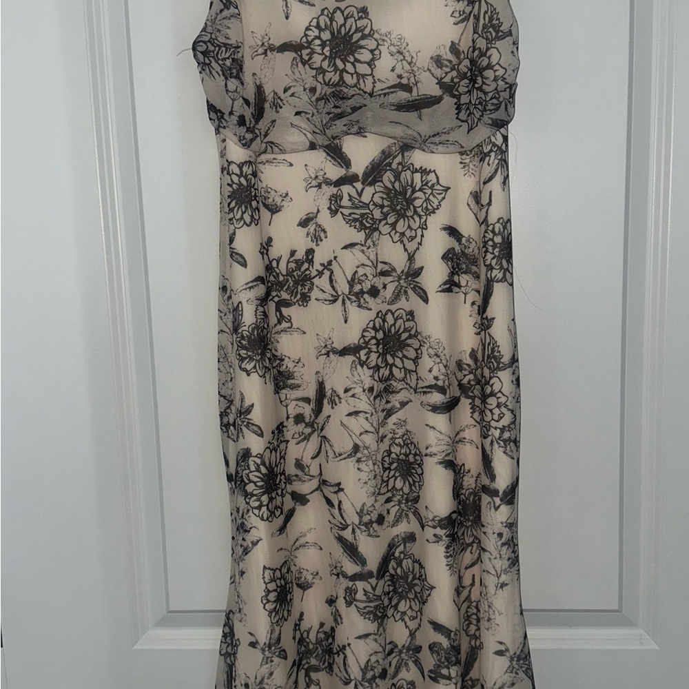 SHEIN Black and Cream Floral summer Dress
